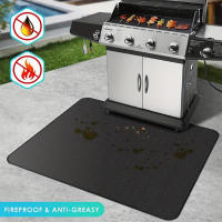 1pc Alfombra De Asador Resistente Al Fuego Para Proteger Tu Piso Y Patio De Grasa Y Aceite Ideal Para Barbacoas a Leña Y a Gas - details 1