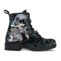SP Nuevas Botas Martin de otoño E Invierno, BOTAS DE TRABAJO británicas con estampado digital de Dibujos animados para Damas, BOTAS Altas de cuero de gran tamaño. - details 0