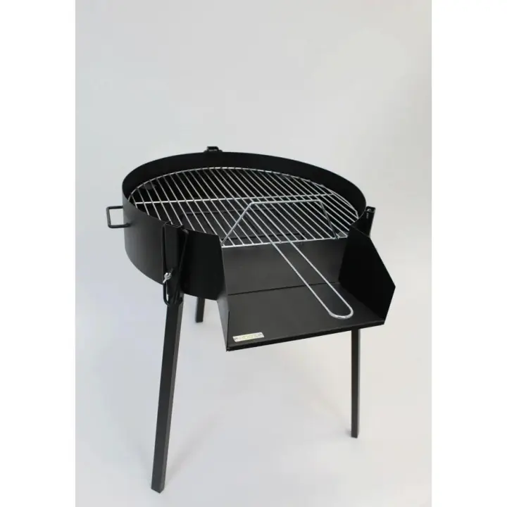 KDOX - Barbacoa Redonda Ø63cmx75cm altura con soporte para paella carbón y leña - 1