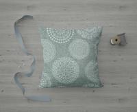 Lafabricadelastelas- loneta Mandala por metros algodón estampado color gris y beige, lavable, tejido de calidad, decoración hogar cocina, salon, comedor. Hecho en España. - details 1