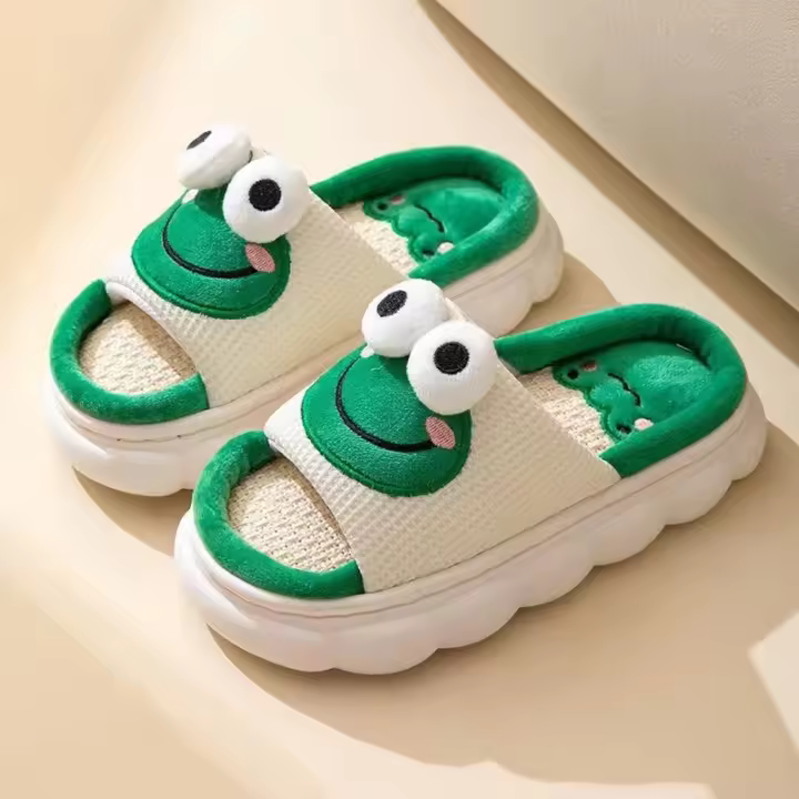 Zapatillas De Lino Para Niños Con Dibujos De Vaca Universales Para Todas Las Estaciones Antideslizantes Talla True Fit - 1