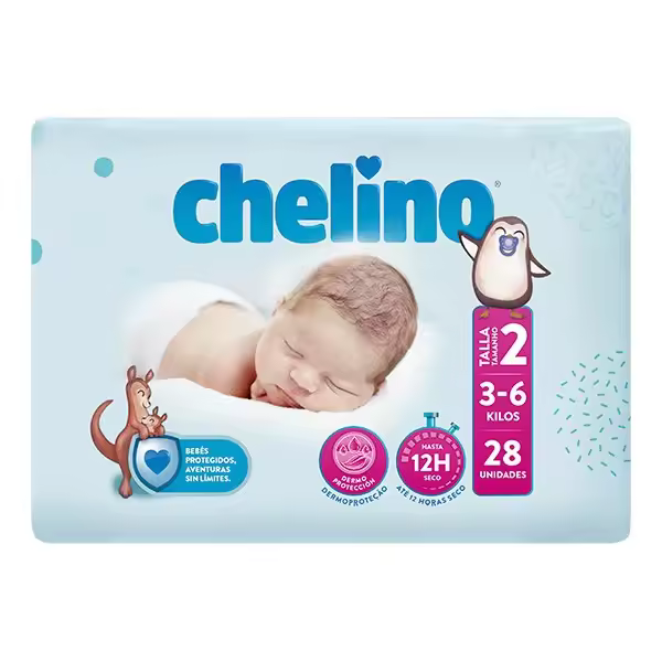 Chelino Talla 2 3-6 kg 28 Pañales - 1
