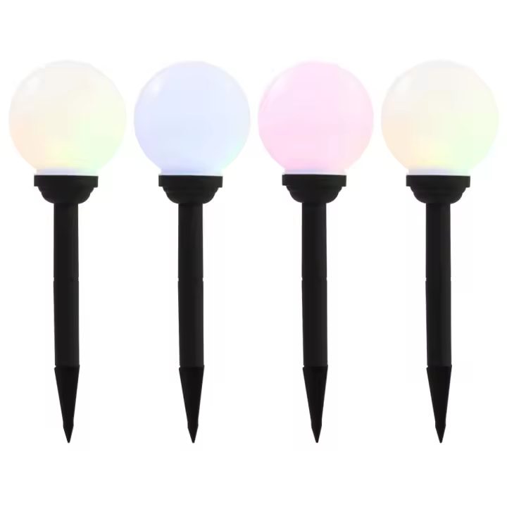 vidaXL Lámparas Solares LED Exterior Esféricas 15 cm Foco Luz Iluminación Cantidad 4 unidades, 8 unidades - 1