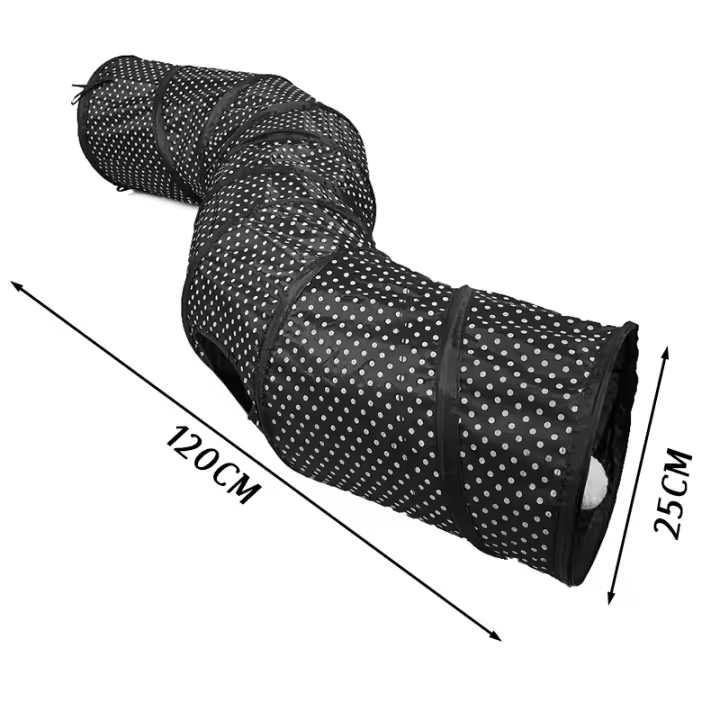 Túnel Para Gatos CAWAYI KENNEL S-Shaped Collapsible Espacioso Juguetes Para Interiores Y Exteriores Entrenamiento De Gatos - 1