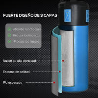 HOMCOM Saco de Boxeo Profesional Punching Bag con Guantes de 8 oz Gancho y Bolsa de Almacenaje Saco de Arena de Entrenamiento para Adultos y Adolescentes Ø25x102 cm Azul - details 3