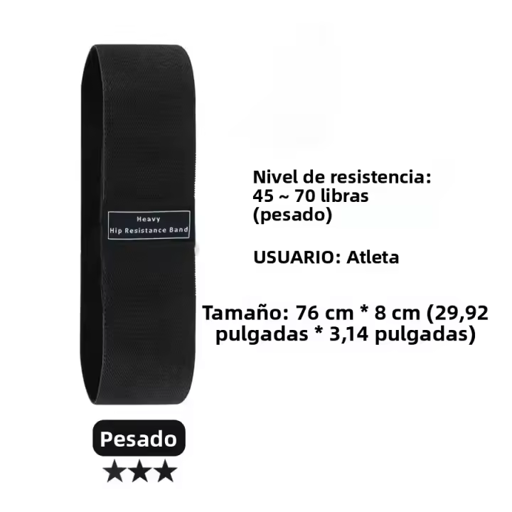 Banda Elástica De Resistencia Para Glúteos Y Piernas En Tela Para Ejercicios De Squat Y Estiramiento En Yoga Y Gimnasio Equipamiento De Fitness Para Coreografía Y Entrenamiento De Muslos - 1