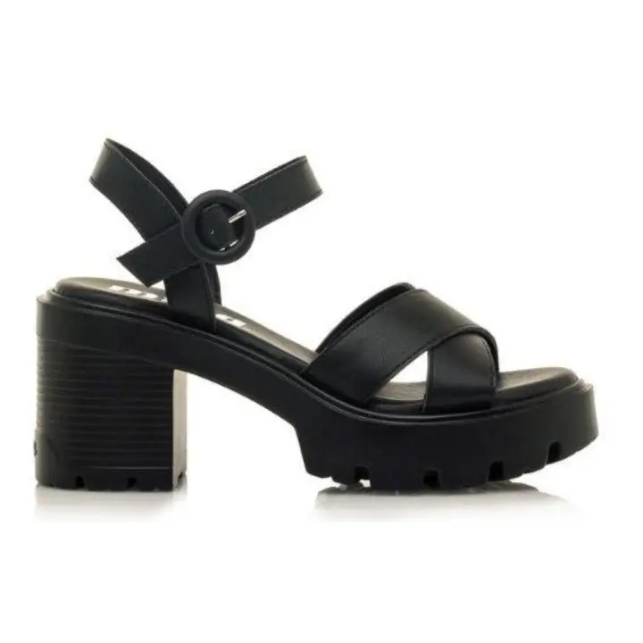 Sandalia plataforma Mustang para mujer 53335 color negro - 1