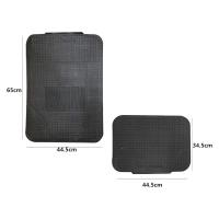 Juego de 4 Alfombras Para Coche, Alfombrillas Universales para Coche,Antideslizantes,Recortable,Alfombras Delanteras y Traseras,Color Negro - details 1