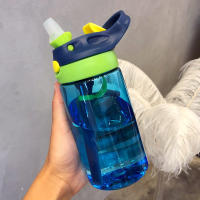 Botella De Agua 480ml Para Niñas Con Tapa Y Pajita Portátil Para Viajes Y Gimnasio Deporte Y Fitness Bebida Fría Y Jugo - details 15
