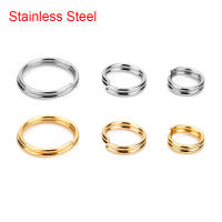 100pcs Anillos De Salto De Acero Inoxidable 6 8 10mm Color Oro Doble Anillo Dividido Conectores Para Hacer Joyas DIY Accesorios - details 4