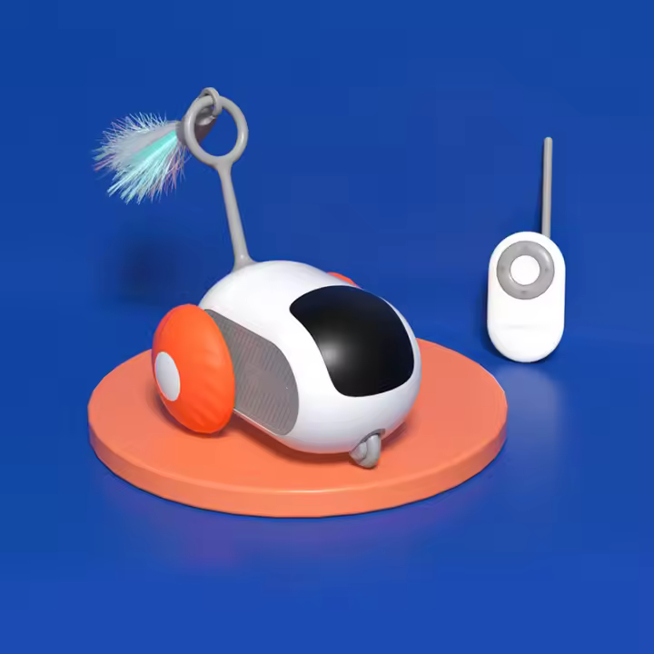 Juguete Interactivo Para Gatos Eléctrico Coche Deportivo Control Remoto Palillo Telescopio Ayuda Autónoma Al Rostro Del Gato - 1