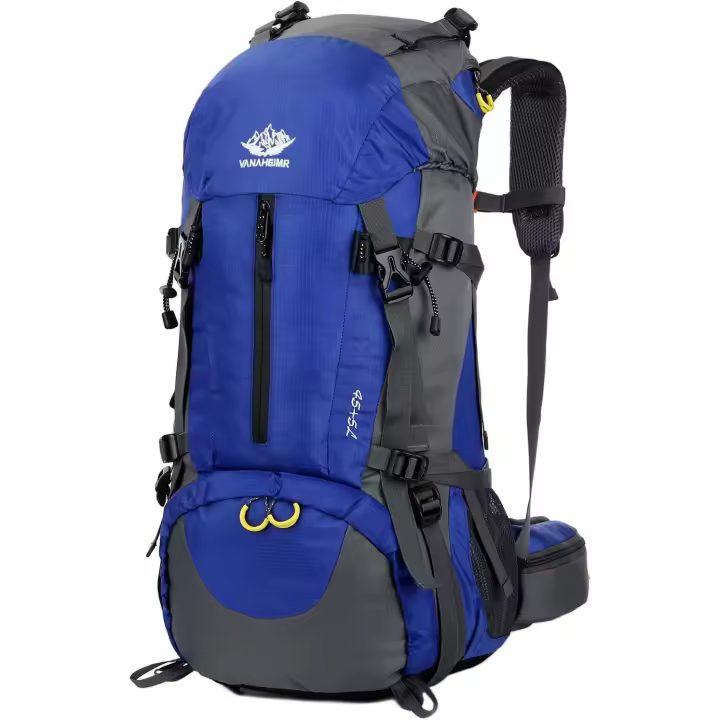 Prowalk-TEC 1 Mochila Senderismo 50 Litros, Unisex, Impermeable y Ligera para Montaña y Aventuras. Ideal para acampadas, caminos y sendas. Incluye funda para lluvia y ajustes de cintura, pecho y espalda. Disponible en colores Negro, Azul, Naranja y Rojo. - 1