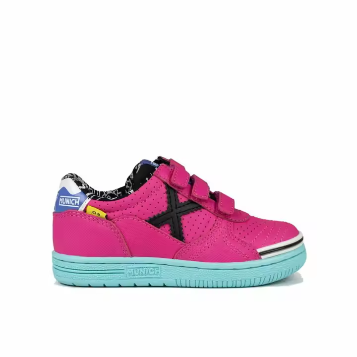 Zapatillas de Fútbol Sala para Niños Munich G-3 Kid Vco Profit Rosa oscuro - 1