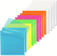 Pads De Notas Adhesivas Transparentes Para Mascotas Multicolor Impermeables 50 Hojas Autoadhesivas Para Escuela Oficina Familia - details 0