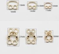 Lote De 10 Pares De Botones Combinados Para Chaqueta De Mink Invisibles Con Gancho Hebilla De Aluminio Platinado Para Abrigo Color Plata Material Metálico Eco-amigable Lavable Sin Niço - details 10