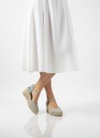 Calzados soraia, Alpargatas de Cuña con Plataforma para Mujer - Sandalias de Esparto con Tira al Tobillo, Punta Cerrada y Acabado en Gamuza Sintética - Calzado Cómodo de Verano Estilo Boho Chic - details 19