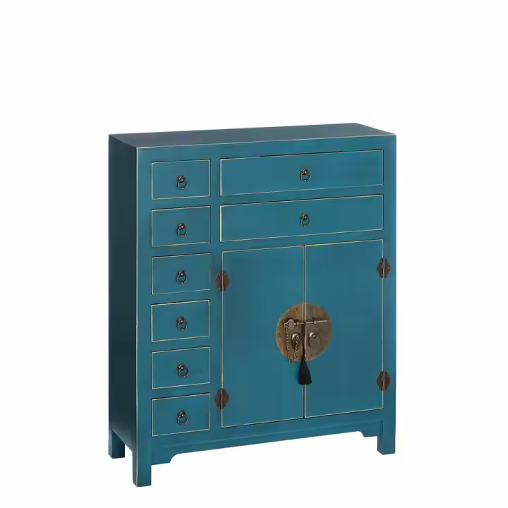 Aparador ORIENTE 73 x 26 x 90 cm Azul DMF - 1