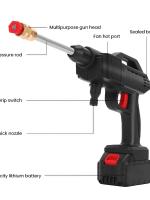 20000mAh 60Bar Portátil Inalámbrico de alta presión del coche Lavadora Pistola Boquilla ajustable con la batería de iones de litio para la limpieza del coche - details 1
