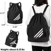 Mochila Deportiva with Cordón, Bolsa Grande de Gimnasio with Para Zapatos compartimento, Nailon impermeable para ir de - details 0