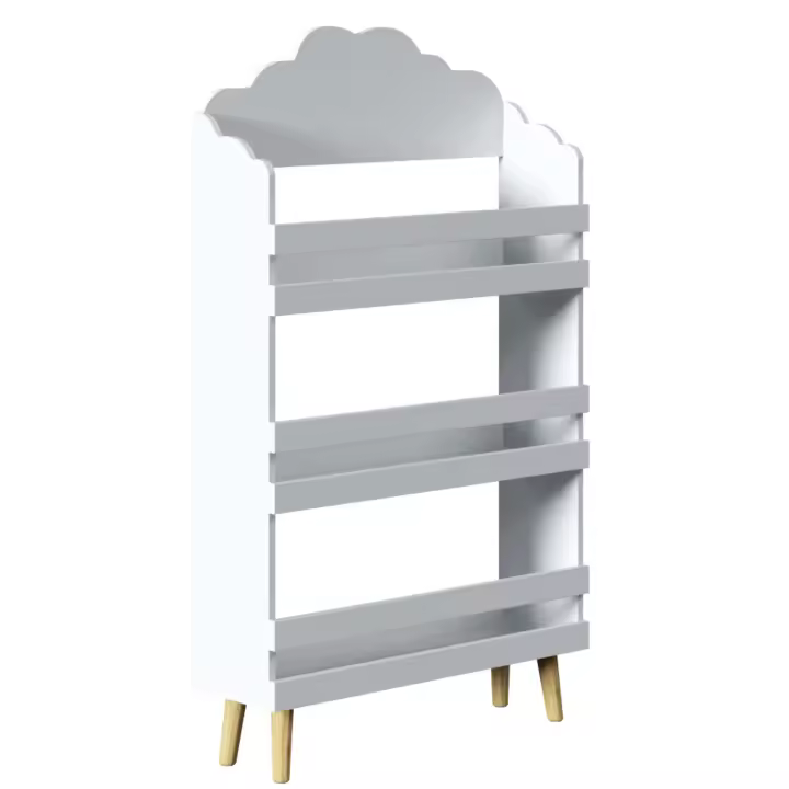 Miroytengo Librería Estantería Douceur 3 Estantes Dormitorio Infantil Muebles Infantiles Color Blanco 58x100x18 cm - 1