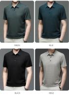 Camisa Polo Para Hombre Verano Manga Corta Seda Helada Fresca Y Transpirable Antisudoración Estilo Casual Negocios - details 21