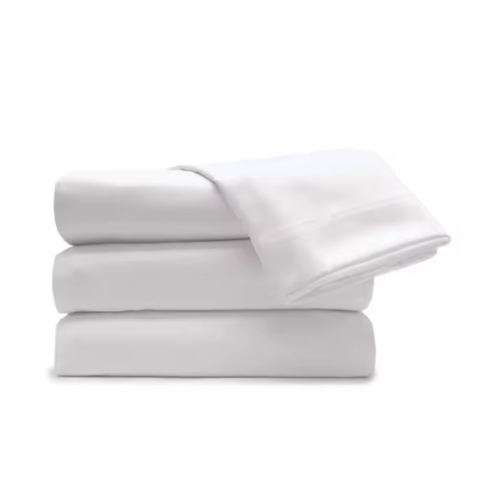 Juego de sábanas blancas Descansín, suaves y confortables - 3 piezas - Bajera, Sabana y Almohada - 1
