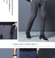 Pantalones Casuales Para Hombre Con Cintura Elástica Y Ajuste Slim Fitness Pantalones De Jogger Estilo Coreano Azul Negro Gris Tallas Grandes Hasta 5XL - details 7