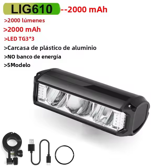 Luz De Bicicleta NEWBOLER Frontal 10000mAh 6000Lumen Impermeable Recargable Por USB Lámpara De Ciclismo MTB Y Carretera Accesorios - 1