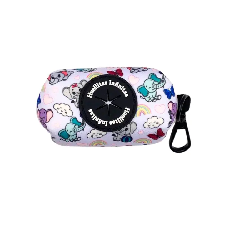 Portabolsas para perros Funny Elephants Huellitas Infinitas. Materiales resistentes. También perfecto para gatos. - 1
