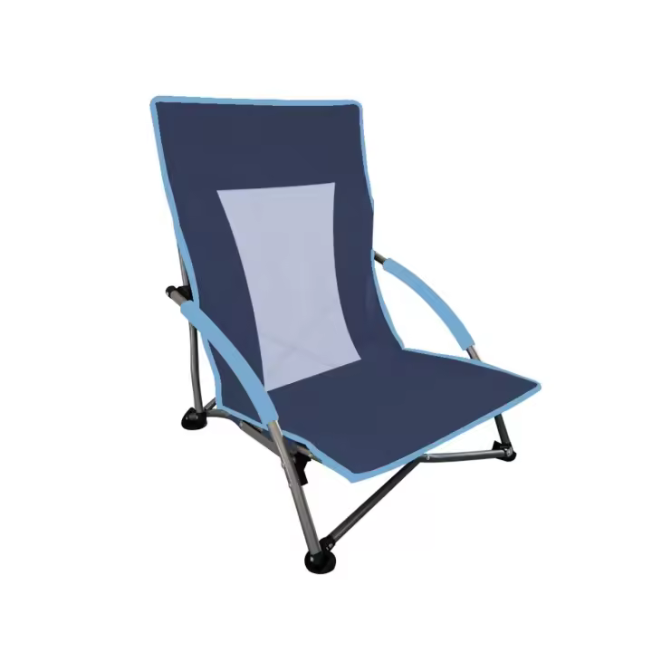 SUN & SURF Silla Compacta de Playa Plegable con Bolsa de Transporte Azul Marino, Ultraligera y Estable, con Rejilla Transpirable, Lista para Usar sin Montaje, Ideal para Viajes, Camper o Camping - 1