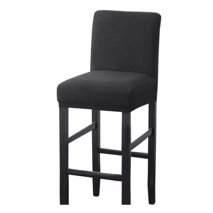 Cubierta De Silla Elástica De Spandex Con Trenzado Para Bar Stool Cubierta De Asiento Sólida Decoración Para Hogar Hotel Banquete Silla De Comedor Moderna - 1