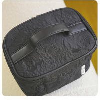 Bolso De Cosméticos Para Mujer Rosa Negra Estuche Portátil De Gran Capacidad Con Cierre De Doble Cremallera Y Flap - details 11