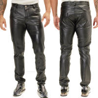 Pantalones Motos Delgados De Cuero Sintético Para Hombre Negro Oro Blanco Primavera Verano Pantalones De Cuero PU Ajustados - details 1