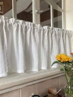 Cortina De Pared Blanca Opcional Estilo Nórdico Minimalista Americana Cortina Media Cortina Corta Ventana Flotante Material 100% Poliéster - details 2