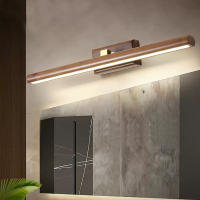 Lámpara De Espejo De Pared En Madera Sólida Negra LED Rotativa Para Baño Decoración De Exposición De Arte Iluminación Diaria Moderna - details 5