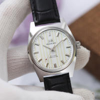 Reloj Mecánico Manual Shanghai 7120 Para Hombres 36mm Vintage Retro Con Correa De Cuero Y Caja De Acero Inoxidable Resistente Al Agua - details 1