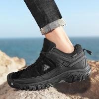 HIKEUP Zapatos De Senderismo Para Hombres Calidad Superior Duraderos Cuero Suela De Goma Para Actividades Al Aire Libre Zapatillas De Caminar - details 9