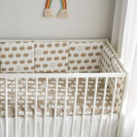 LALA - Ropa de Cama para Cuna de Bebé, ropa de Cama para nuevo nacido, Valla anticolisión para Bebé, Algodón Puro, Cabeza de Oso, 30x30x6, Pieza Entera Lavada. - details 2