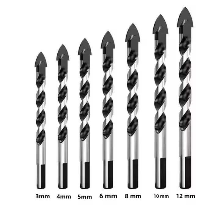 Broca Triangular Multifuncional 3-12mm Conjunto De Brocas De Diamante Para Cerámica Paredes De Ladrillo Concreto Madera Vidrio Perforación De Agujeros Metal - 1