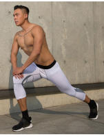Pantalones Cortos De Deporte Para Hombre 3/4 Ajustados Elásticos Y Compresivos Para Gimnasio Correr Baloncesto Fútbol - details 6