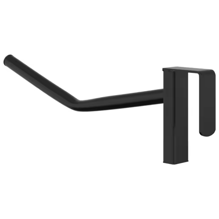 vidaXL Soporte montura brazo portátil con gancho brida hierro negro - 1