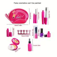 Kit De Maquillaje Pretend Para Niñas Con Bolso De Cosméticos Juego De Teléfono Móvil Set De Belleza Para Uñas Y Labiales Para Juego De Rol - details 4