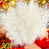 10/30PCS Pino Blanco Artificiales Navidad Adornos De Árbol De Navidad DIY Coronas De Navidad Decoración De Jardín Plantas Suministro De Decoración Año Nuevo - details 0