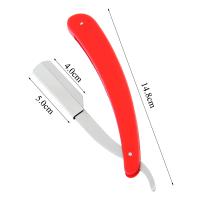 Afeitadora Manual Meisha De Acero Inoxidable Cuchilla Plegable Para Rostro Y Cuerpo Corte De Barba Barbero Cuchillo Con Hoja C0006A Para Hombres - details 7