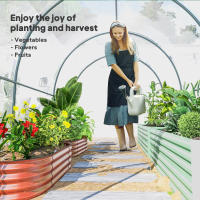 Invernadero túnel para tomates Outsunny Garden Superficie del suelo 6 m² 3L x 2W x 2H m Marco tubular reforzado Puerta con cremallera 2 ventanas enrollables - Transparente - details 7