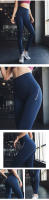 Pantalones De Yoga Sin Costuras Cintura Alta Leggings De Gimnasio Para Mujer Fitness Control De Abdomen Tights De Correr - details 3