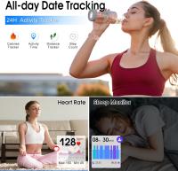 Reloj Inteligente Mujer, 1.85" Smartwatch con Llamadas Bluetooth, Podómetro/Pulsómetro/Monitor de Sueño, Impermeable IP68 Smart Watch, 110+ Modos Deportivos Pulsera Actividad para Android iOS Oro Rosa - details 3