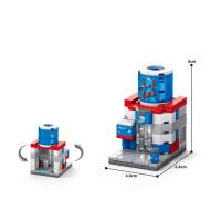 Kit De Bloques De Construcción DIY Para Niñas Y Niños Edad 6-12 Años Estilo Moderno Venta Individual Modelo De Casa Y Tienda De Café Bloques De Comida Para Juego De Calle - details 1