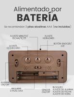 Reloj Despertador Digital con Pantalla de Temperatura, Retroiluminación Regulable - details 0
