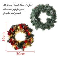 Corona De Navidad Para Puerta De Entrada Dorada Decoración De Pared Y Puerta De Año Nuevo 2024 Guirnalda De Ornamento Navidad 2025 - details 6